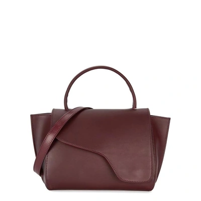 Shop Atp Atelier Arezzo Burgundy Leather Shoulder Bag In Bordeaux