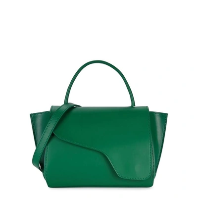 Shop Atp Atelier Arezzo Green Leather Shoulder Bag