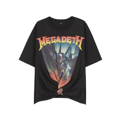 Shop R13 Megadeth Fatalbot Cotton T-shirt In Black