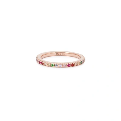 Shop Rosie Fortescue 18kt Rose Gold-plated Sterling Silver Ring