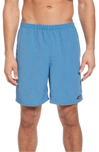 Shop Patagonia Baggies 7-inch Swim Trunks In Rad Radar Blue