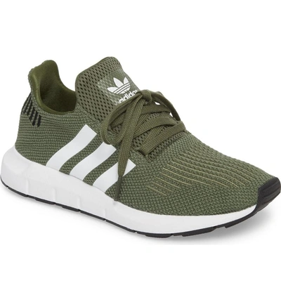 Shop Adidas Originals Swift Run Sneaker In Base Green/ White/ Black