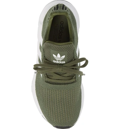 Shop Adidas Originals Swift Run Sneaker In Base Green/ White/ Black