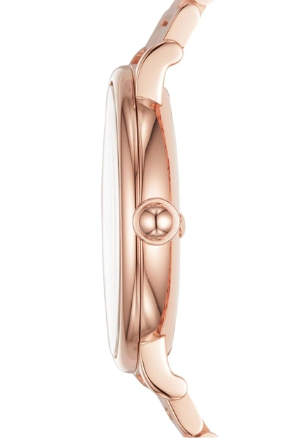 Shop Marc Jacobs Classic Bracelet Watch, 36mm In Rose Gold/ White Satin