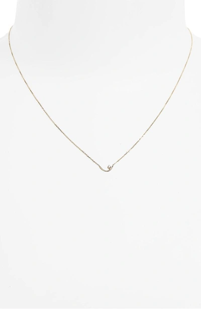 Shop Wwake Arc Lineage Necklace In 14k Gold Chain/ White Diamond