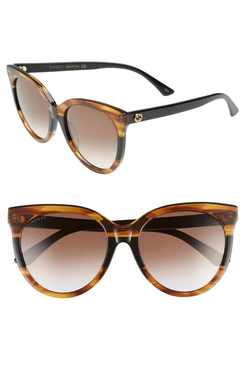 55mm round sunglasses gucci