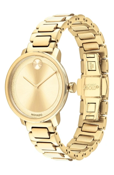 Shop Movado Bold Bracelet Watch, 34mm In Gold