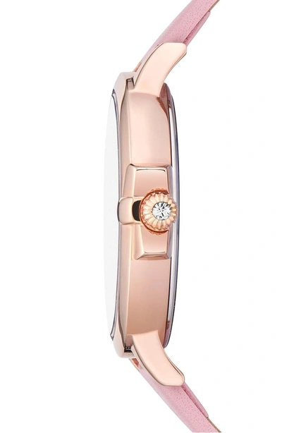 Shop Ted Baker Leather Strap Watch, 36mm In Pink/ Rose Gold