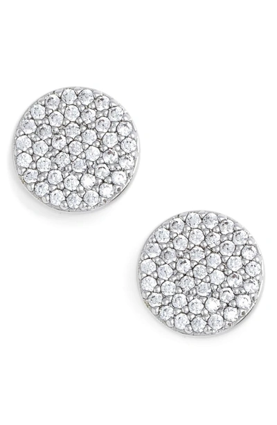Shop Nadri 'geo' Stud Earrings In Silver