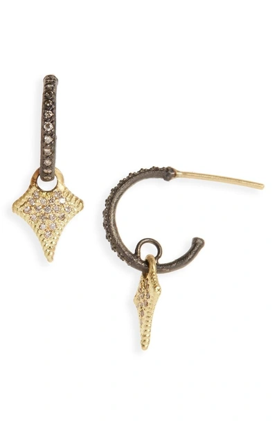 Shop Armenta Old World Crivelli Pave Diamond Drop Earrings In Gold