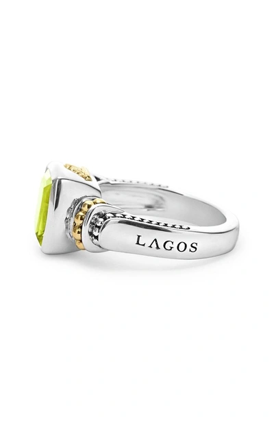 Shop Lagos 'caviar Color' Small Semiprecious Stone Ring In Green Quartz