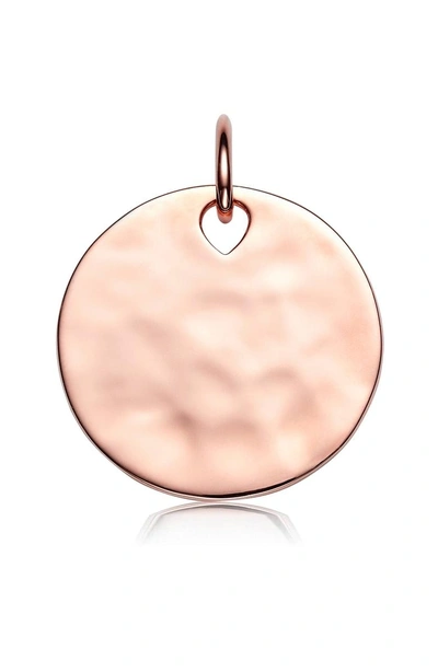 Monica Vinader Ziggy 18ct Rose Gold-plated Vermeil Silver Round Pendant In Rose Gold