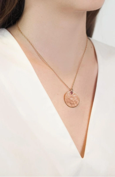Monica Vinader Ziggy 18ct Rose Gold-plated Vermeil Silver Round Pendant In Rose Gold
