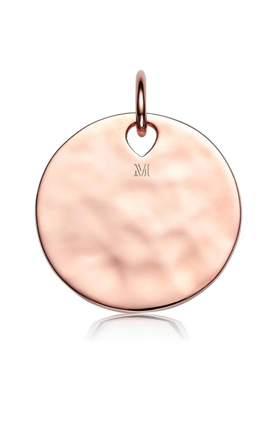 Monica Vinader Ziggy 18ct Rose Gold-plated Vermeil Silver Round Pendant In Rose Gold