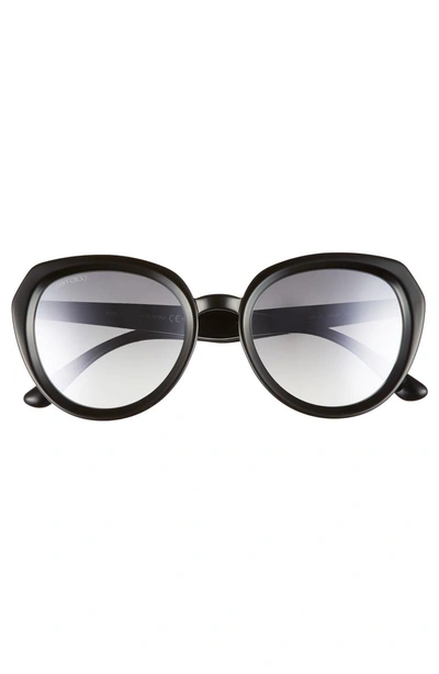 Shop Jimmy Choo Maces 53mm Oversize Sunglasses In Black Glitter