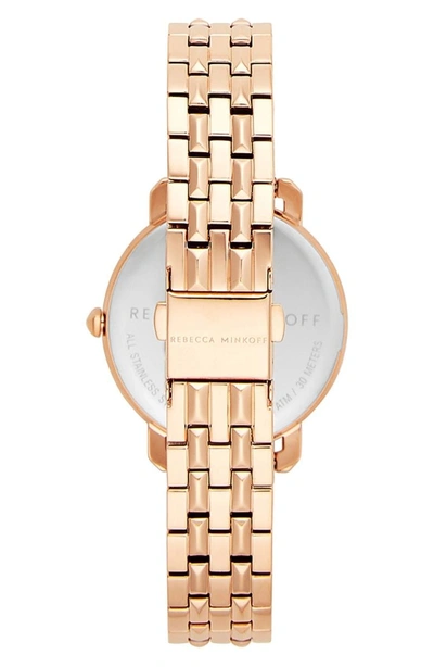 Shop Rebecca Minkoff Billie Bracelet Watch, 34mm In Rose Gold/ Rg/ Rose Gold