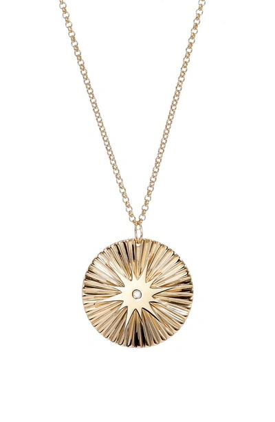 Shop Jennifer Zeuner Iris Arlene Starburst Pendant Necklace In Yellow Vermeil