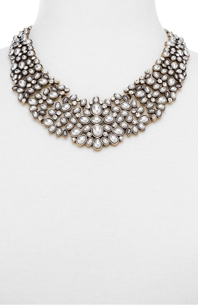 Shop Baublebar 'kew' Crystal Collar Necklace In Pearl/ Gold