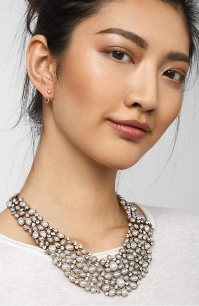 Shop Baublebar 'kew' Crystal Collar Necklace In Pearl/ Gold