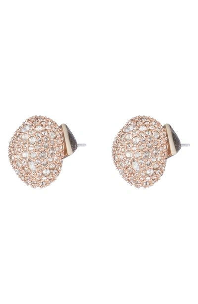 Shop Alexis Bittar Button Post Crystal Stud Earrings In Gold/ Silver
