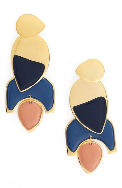 Shop Lizzie Fortunato Blue Horizon Drop Earrings In Multi