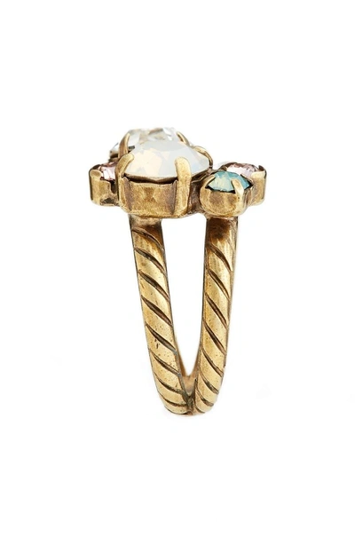 Shop Sorrelli Intermix Crystal Ring In Clear/ White