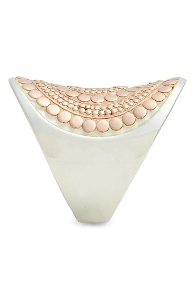 Shop Anna Beck Saddle Ring In Rose Gold/ Silver