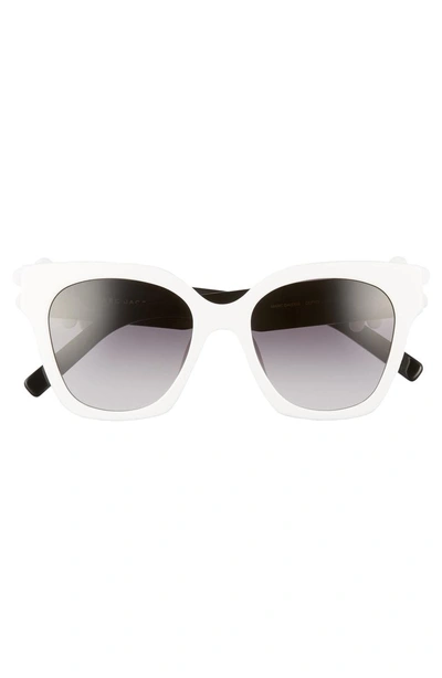 Shop Marc Jacobs 52mm Daisy Cat Eye Sunglasses - White/ Black