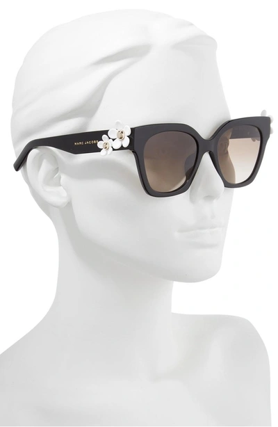 Shop Marc Jacobs 52mm Daisy Cat Eye Sunglasses - Black