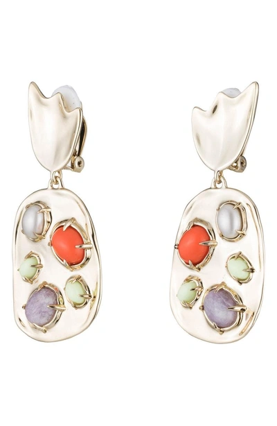 Shop Alexis Bittar Sculptural Cluster Clip Earrings In Gold/ Silver