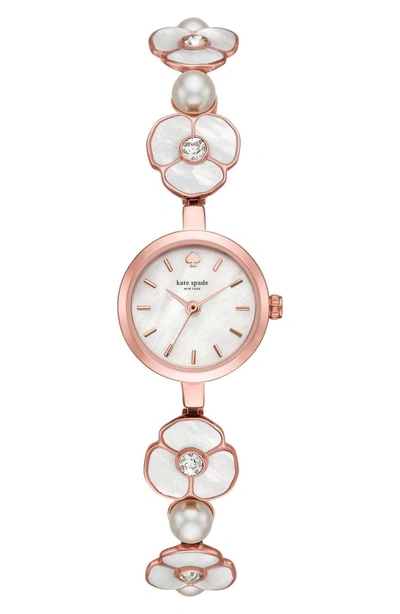 Shop Kate Spade Metro Bracelet Watch, 20mm In Pink/ Mop/ Pink