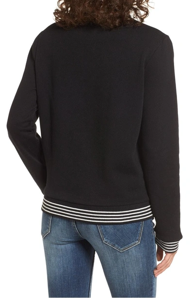 Shop Obey Quinn Mock Neck Sweatshirt In Black