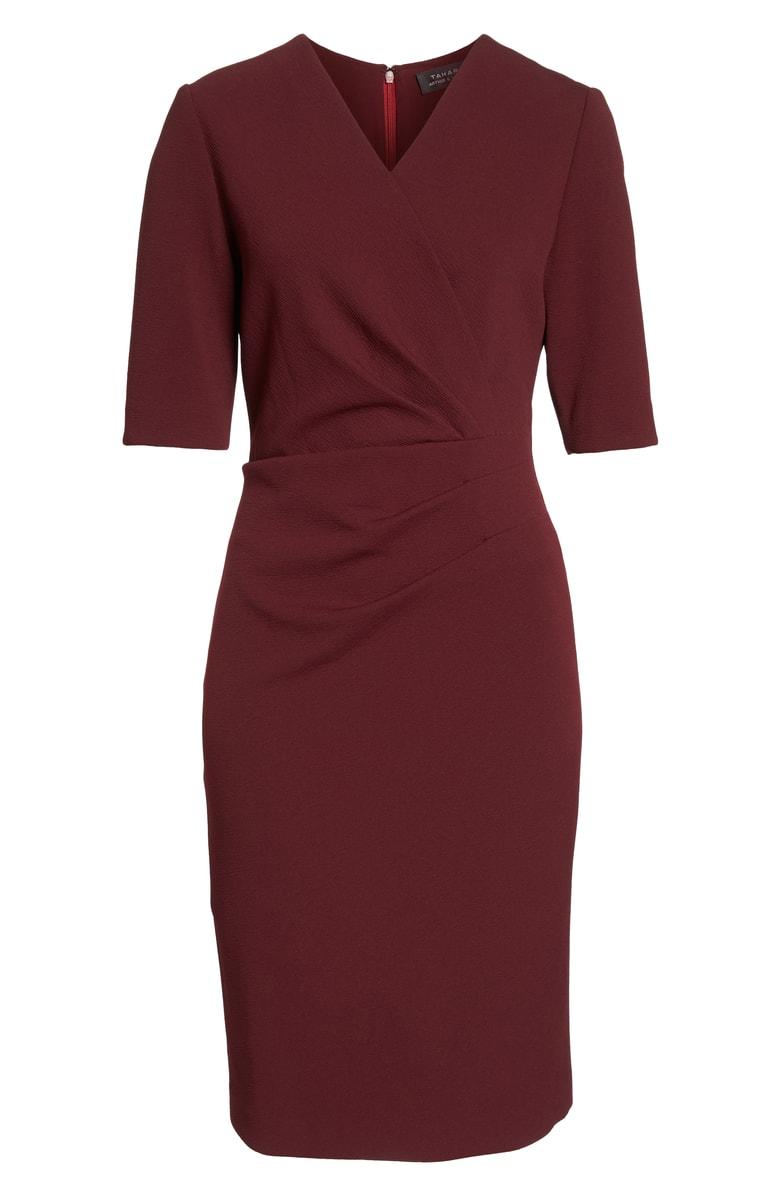 tahari scuba crepe sheath dress