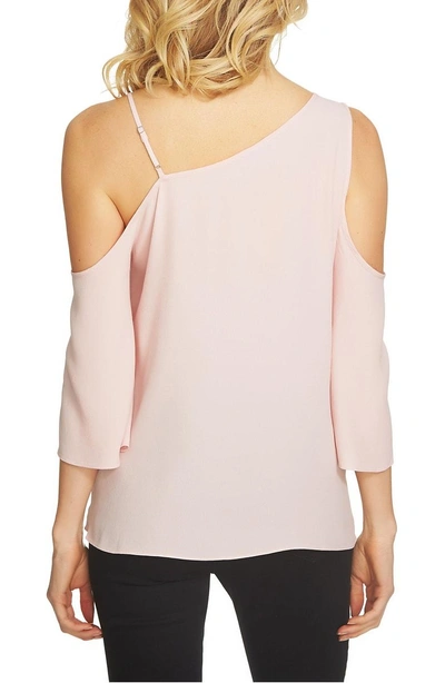 Shop 1.state One-shoulder Top In Pink Taffeta