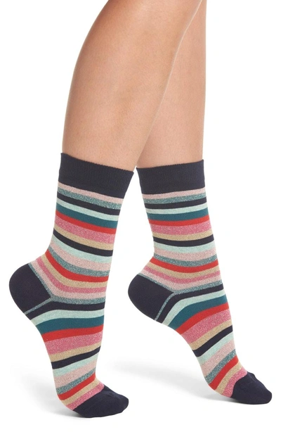 Shop Paul Smith Clarissa Swirl Artist Stripe Crew Socks In Multi