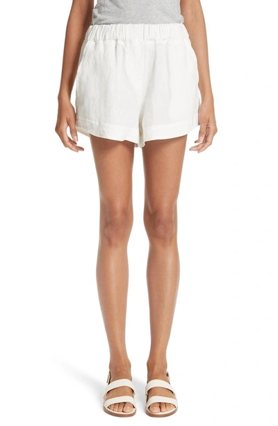 Shop Simon Miller Nyssa Linen Shorts In Ivory