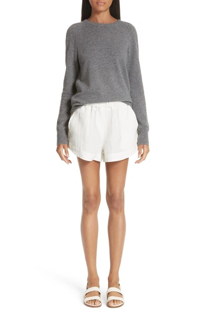 Shop Simon Miller Nyssa Linen Shorts In Ivory