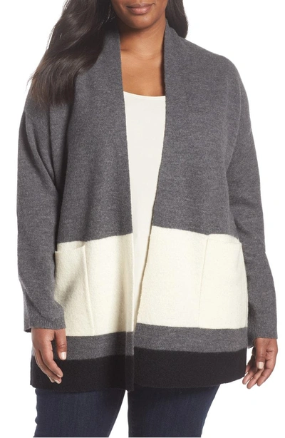 Shop Eileen Fisher Merino Wool Cardigan In Ash