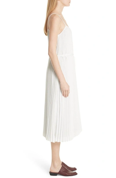Shop Vince Pleated Cami Dress In Off White
