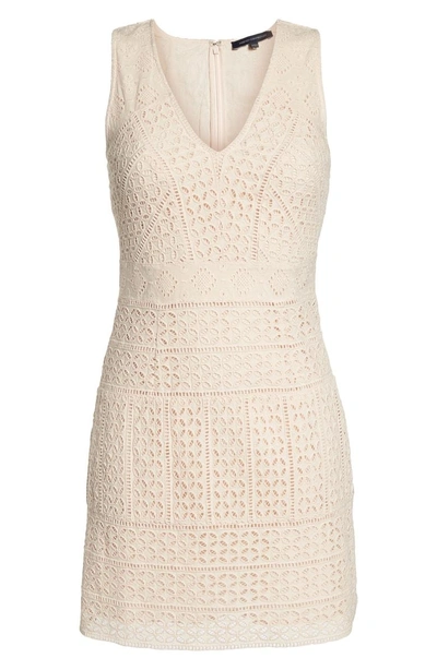 Shop French Connection Schiffley Summer Cage Cotton Dress In Capri Blush