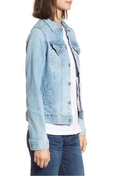 Shop Ag Mya Denim Jacket In Sunlight Blue