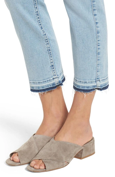 Shop Jen7 Release Hem Crop Straight Leg Jeans In Riche Touch Playa Vista