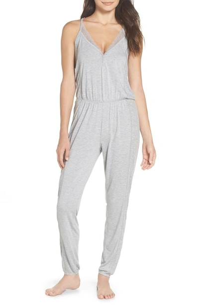Shop Splendid Romper Pajamas In Light Heather Grey