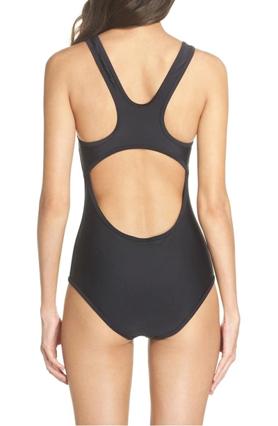 Shop Chromat Saldana One-piece Cutout Swimsuit In Black