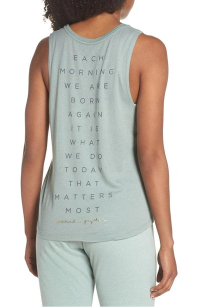 Shop Spiritual Gangster We Are Born Muscle Tee In Sage