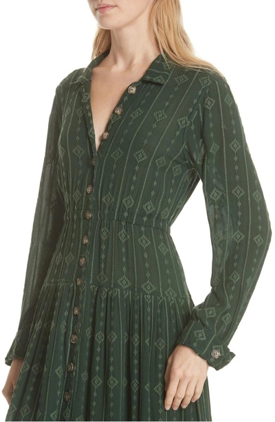 Shop Free People Diamond Head Midi Dress In Dark Green