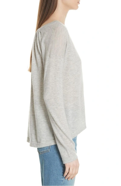 Shop Vince Cinched Back Cashmere Sweater In H Grey