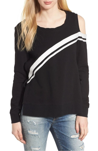 Shop Pam & Gela Cold Shoulder Sweatshirt In Black
