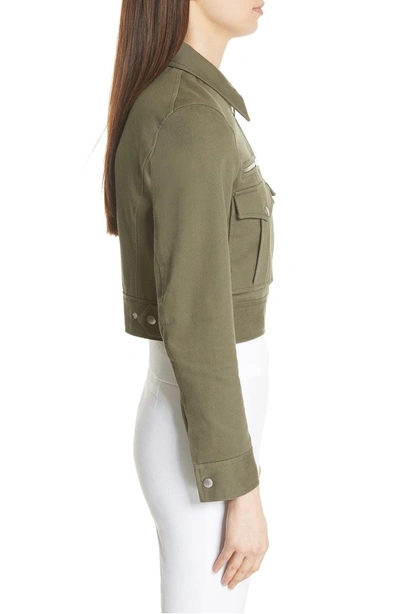 Shop Rag & Bone Pike Crop Jacket In Dark Olive