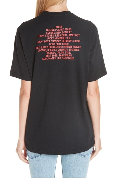 Shop Vetements Horoscope T-shirt In Black/ Aries